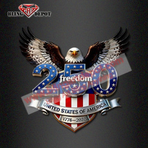 250 Freedom Bald Eagle USA 1776‑2026 Iron On Transfer 250 Freedom Bald Eagle USA 1776‑2026 Iron On Transfer